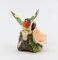 Ceramic Hummingbird with Rose Flower Teapot Figurine, Home Décor, Gift for Her, Mom, Kitchen Décor, Birdwatcher Gift, Vintage Decor